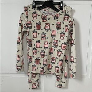 Cat & Jack Cream Popcorn Print Long Sleeve Pajama Set